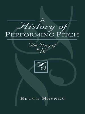 cover image of A History of Performing Pitch